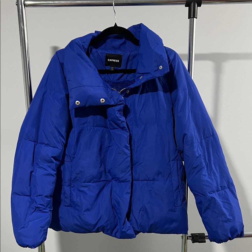 Express Royal Blue Quilted Jacket